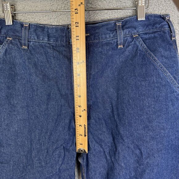 Carhartt FR Jeans Mens 36x30 Blue Utility Flame Resistant Dark Wash Original Fit - Picture 6 of 11